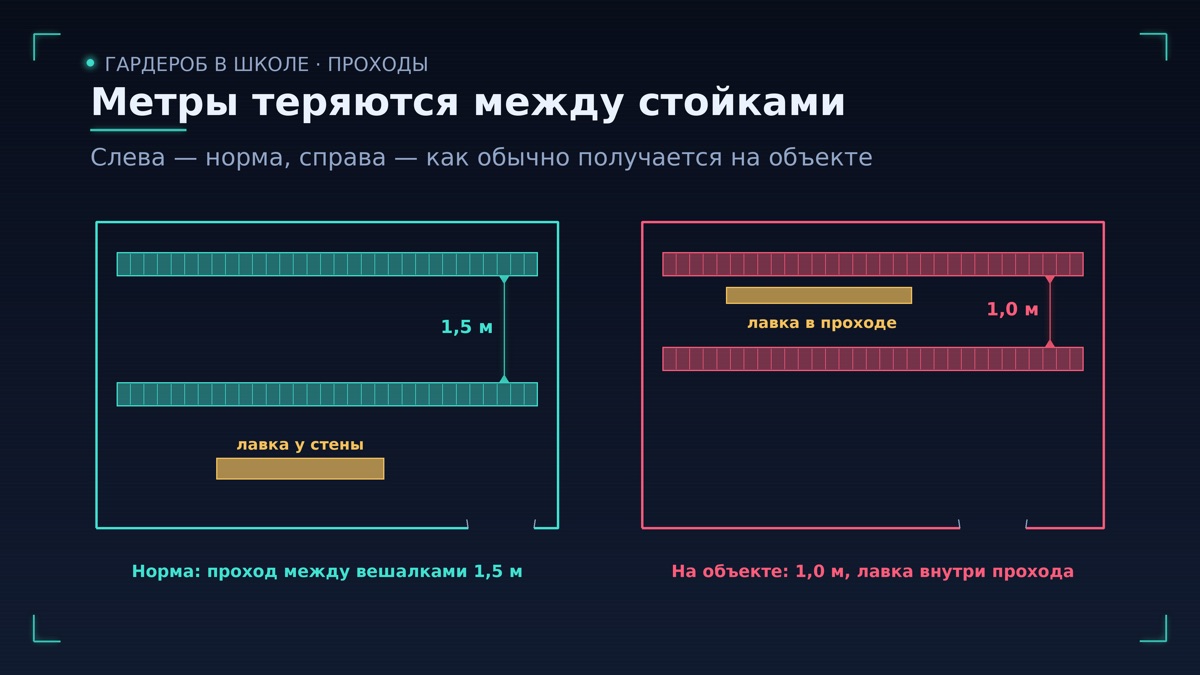 Проходы и расстояния: где теряются метры