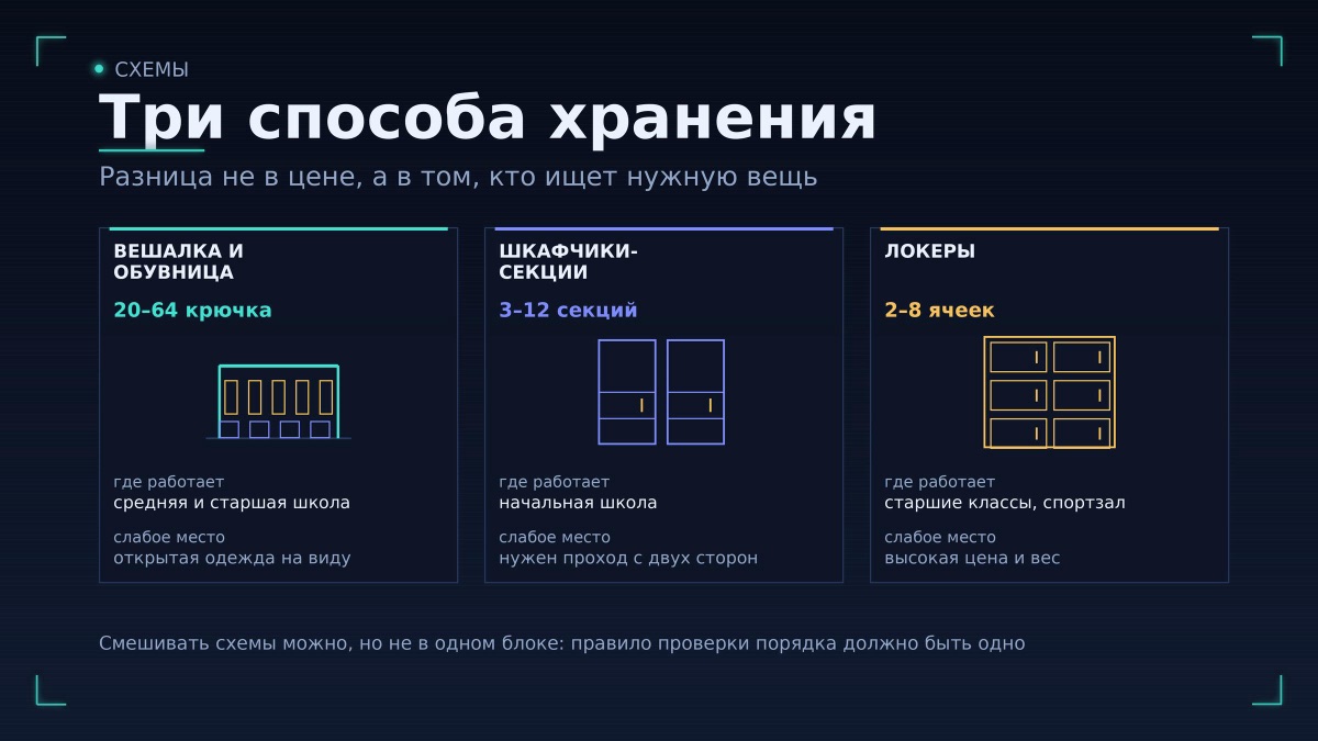 Три схемы хранения